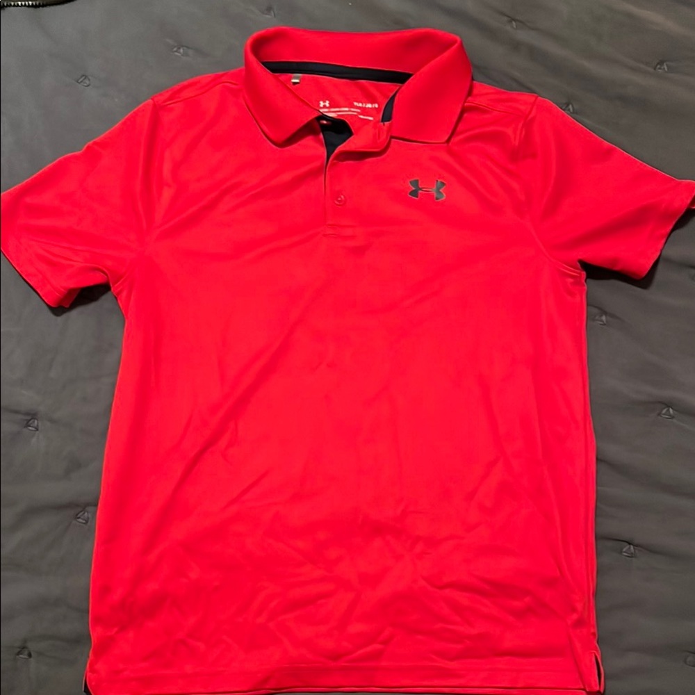 Under Armour Heatgear Youth Large Red Polo Shirt